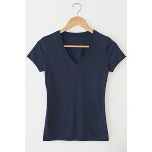 Calvin Klein Women’s V-Neck T-Shirt Size M Gray Short Sleeve Top Casual Lightwei